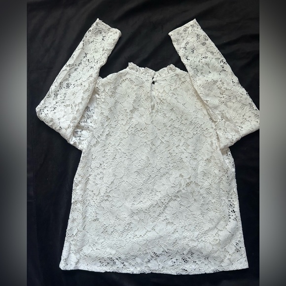 Charter Club Women's Ivory Lace Blouse - Picture 6 of 7